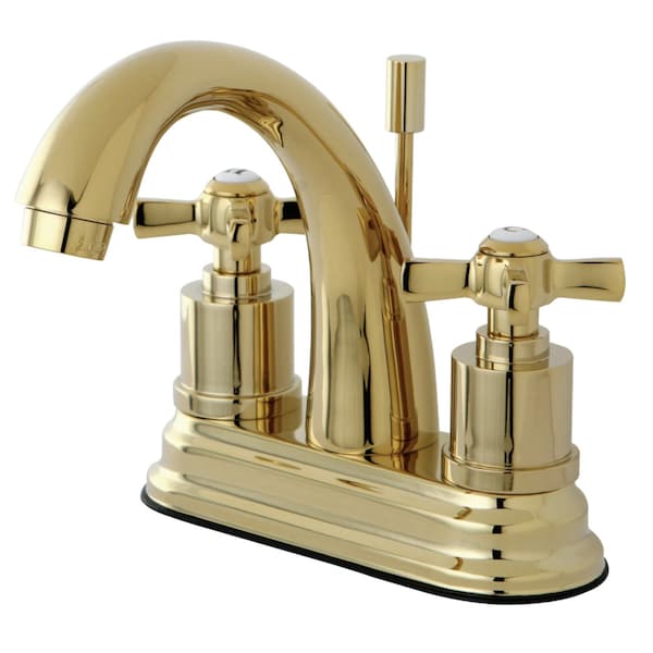 KS8612ZX 4" Centerset Bathroom Faucet, Polished Brass